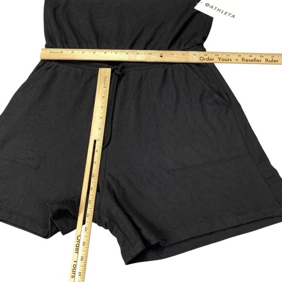 Athleta Balance Sleeveless Romper Black Womens Size Medium MSRP: $79 - Picture 10 of 16